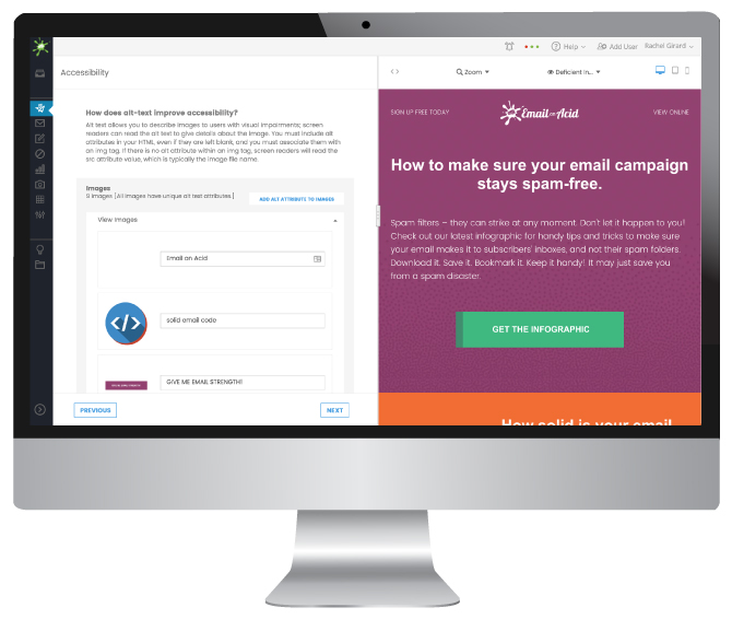 screenshot of Email on Acid